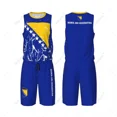 thumbnail image 1 of Team-up Bosnia And Herzegovina Flag Grain Men Basketball Jersey Set Shirt & Pants Sleeveless Custom Name Nunber Exclusive, 1 of 1