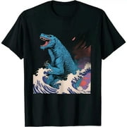 SUNTRSI THE GREAT MONSTER OFF KANAGAWA Blue Wave T-Shirt