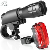 TeamObsidian Bike Light Set Bright Front and Back LED Bicycle Lights for Night Riding