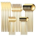 thumbnail image 1 of TeamSky Silverware Set 30 Pieces with Mirror Polished Stainless Steel Handles, 1 of 8