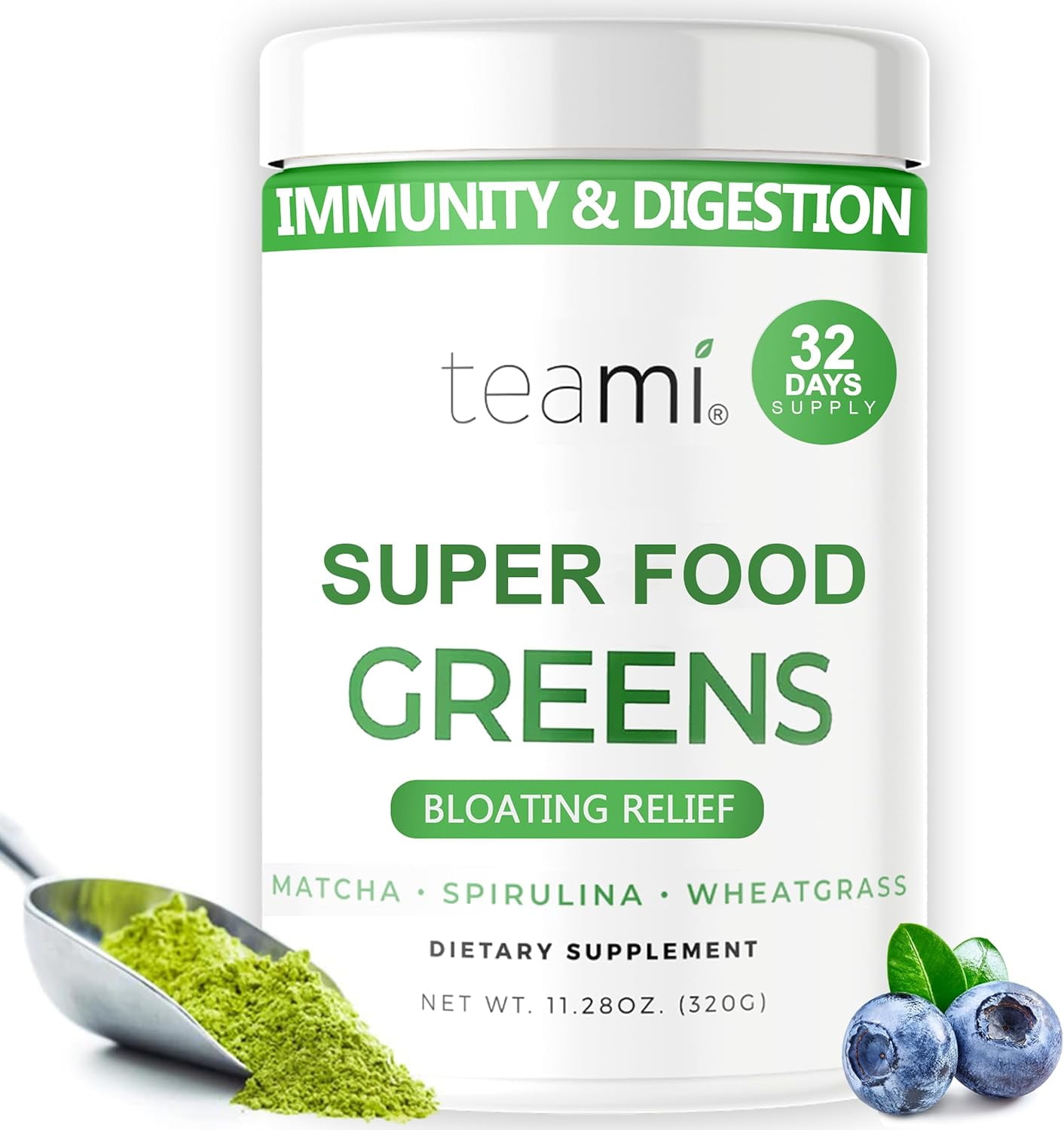 Teami Nutrition Super Greens Powder, Bloating Relief & Digestive Health