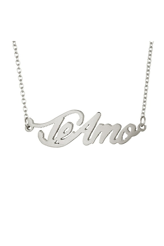 Teamo Name Necklace Nameplate Pendant Stainless Steel Jewelry for Women