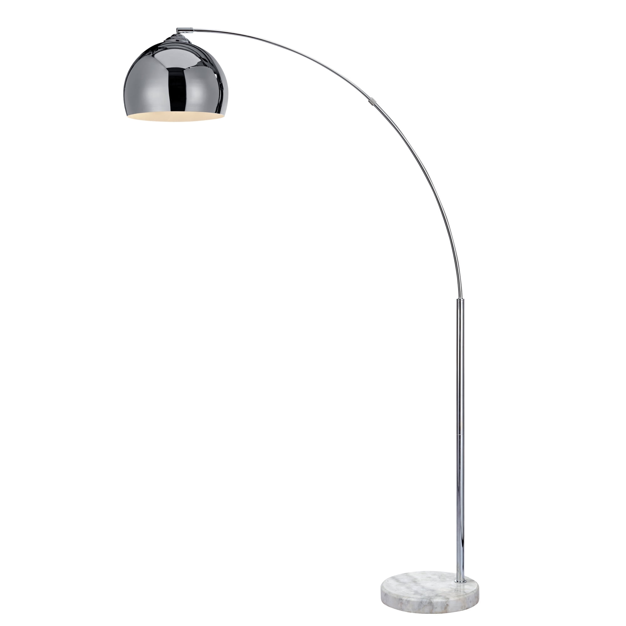 Teamson Home Arquer 66.93" Arc Floor Lamp with Faux Marble Base