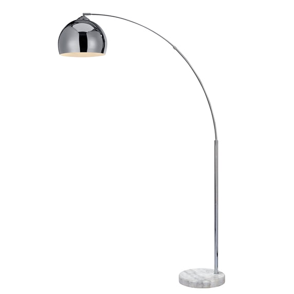 Teamson Home Arquer 66.93" Arc Floor Lamp with Faux Marble Base