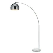 Teamson Home Arquer 66.93" Arc Floor Lamp with Faux Marble Base