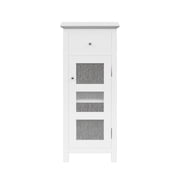 Teamson Home Bathroom Floor Cabinet Door & Drawer White Connor ELG-579