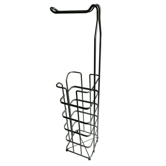 Teamson Home Bathroom Toilet Paper Holder Rack Metal Silver EPR-022