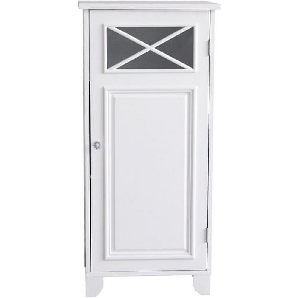 Dawson White Adjustable Shelf Elegant Floor Cabinet