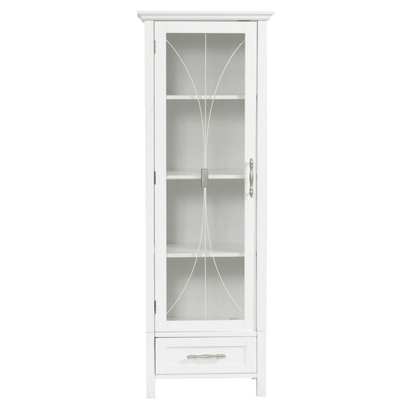 Teamson Home Delaney Freestanding Linen Cabinet, White