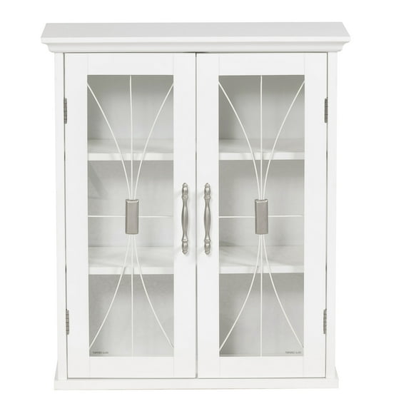 Teamson Home Delaney Two-Door Removable Wall Cabinet, White