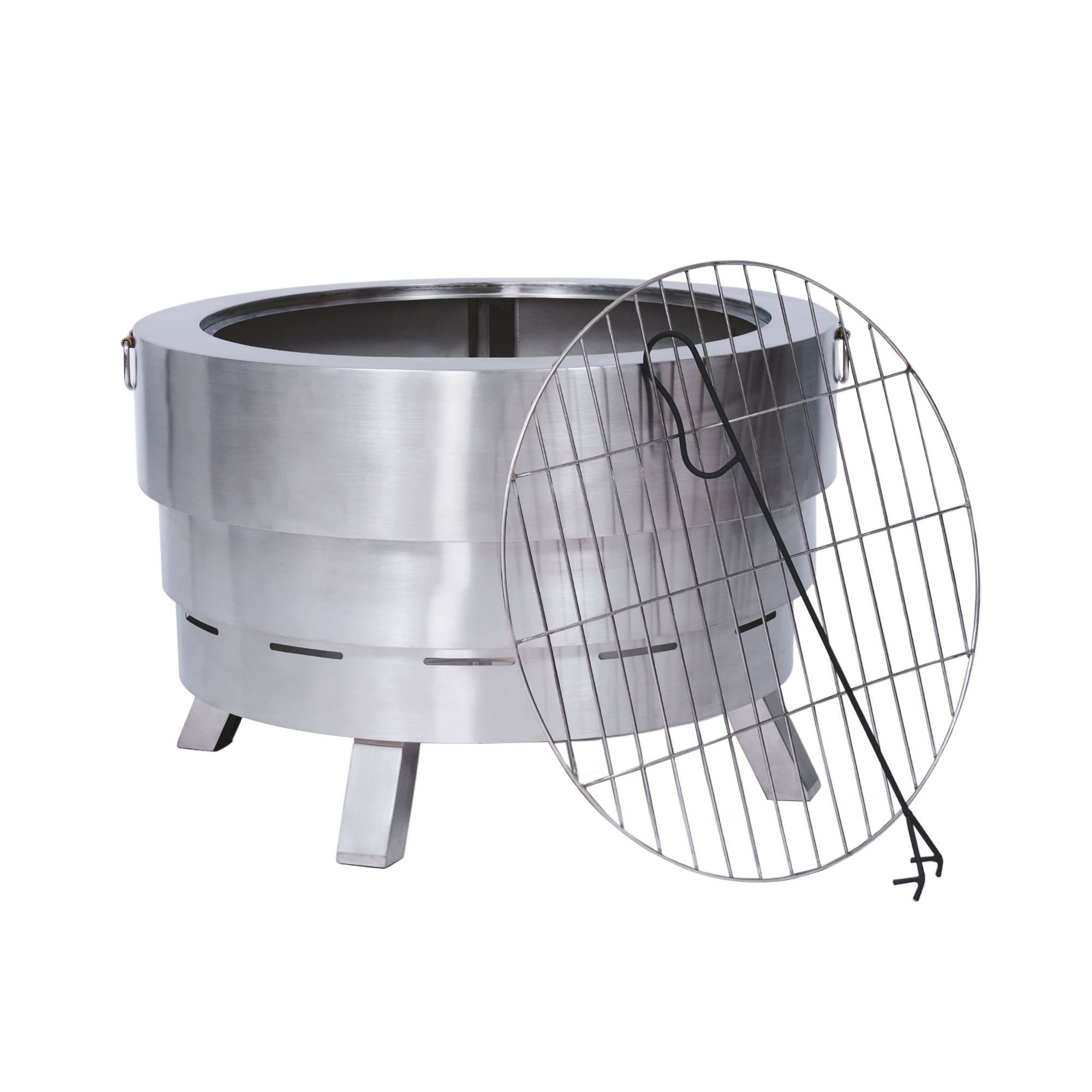 Felix 25" Collapsible Stainless Steel Wood Burning Fire Pit