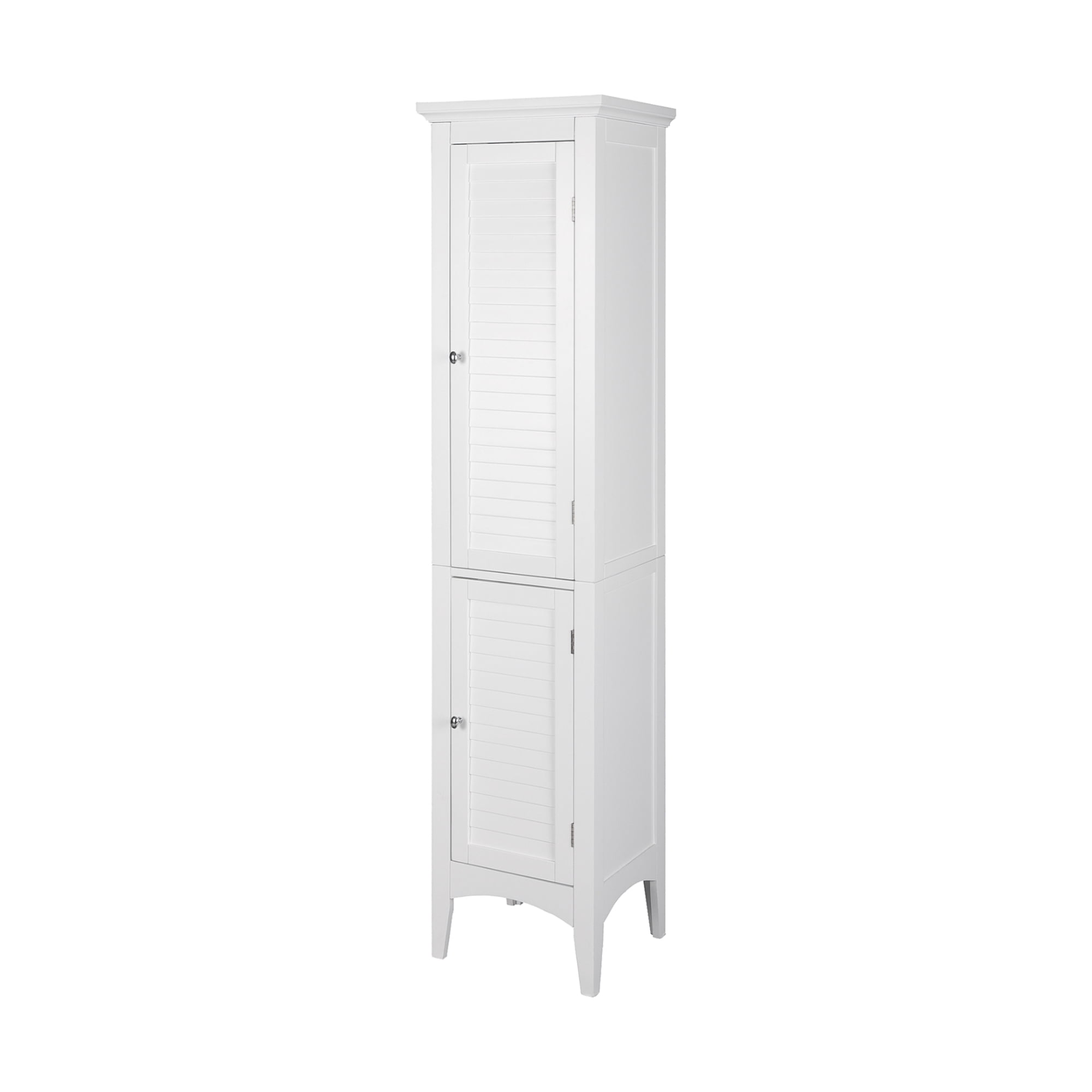 Teamson Home Glancy Bathroom Storage Linen with 2 Doors 5 Tier
