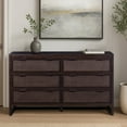 thumbnail image 1 of Teamson Home Hatteras Modern 6-Drawer Dresser with Natural Rattan Inset Panels, Solid Pine Wood Frame and Acacia Veneer, 1 of 7