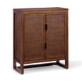 thumbnail image 1 of Teamson Home Hatteras Modern Cabinet, Storage with Rattan Doors & Adjustable Shelves, Solid Wood Frame, 1 of 12