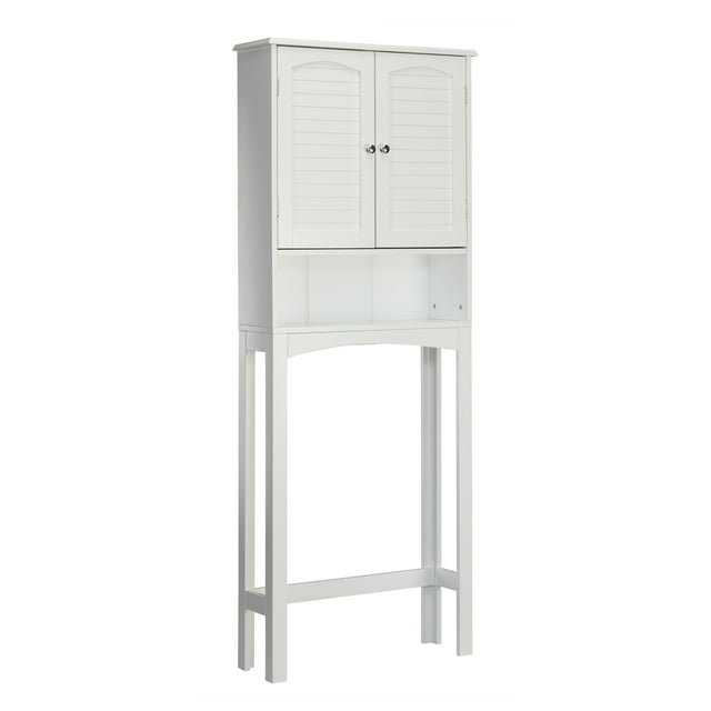 Teamson Home Louis Wooden Space Saver Shutter Style Doors White ELG-672