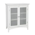 thumbnail image 1 of Teamson Home Freestanding Two-Door Floor Accent Cabinet with Tempered Glass Panels, White, 1 of 11