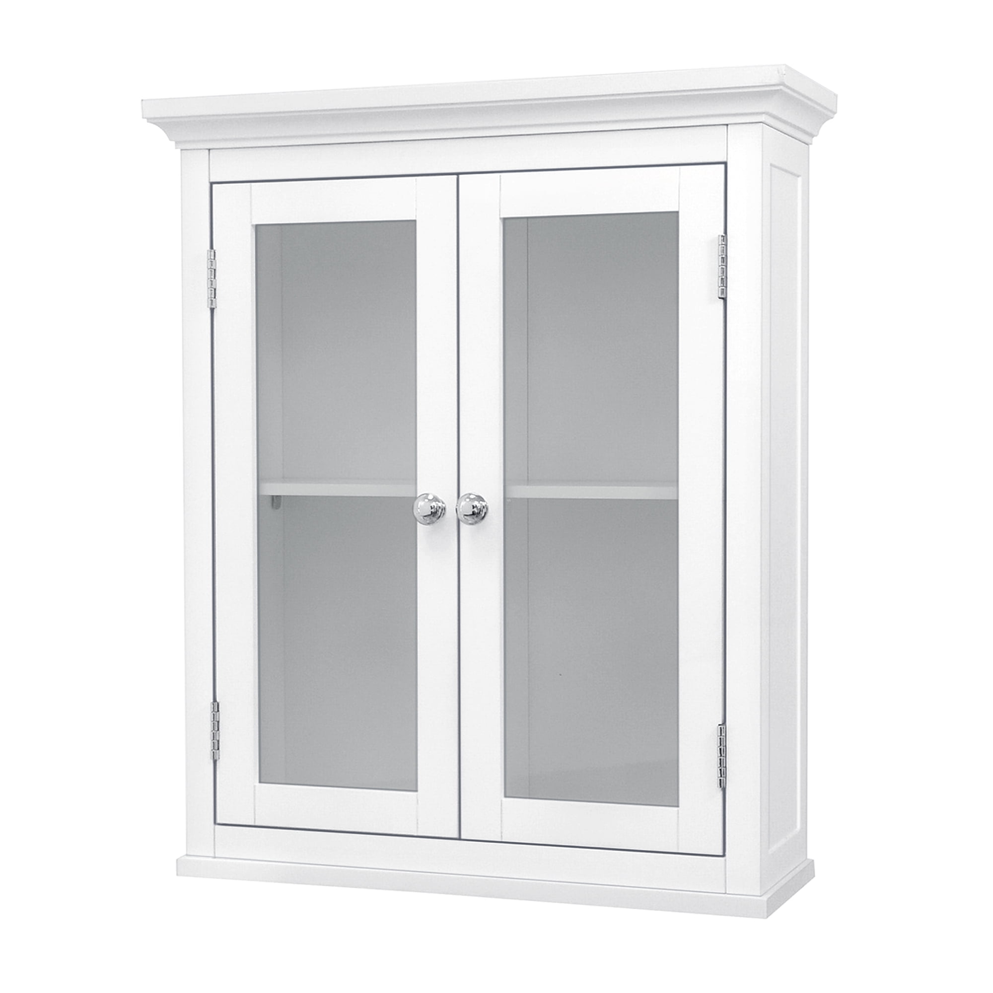 Teamson Home Madison Removable Wooden Wall Cabinet with 2 Doors, White