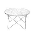 thumbnail image 1 of Teamson Home Margo Small Round Faux White Carrara Marble Coffee Table, White, 1 of 10