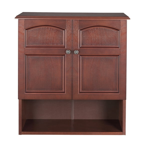 Teamson Home Martha 22.25" x 25" 2-Door Removable Wall Cabinet, Mahogany