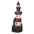 thumbnail image 1 of Teamson Home Outdoor Solar Light House Fountain with Rotating LED Light, Red/White, 1 of 9