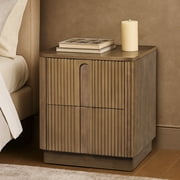 Teamson Home Potomac Modern 2-Drawer Nightstand with Push-to-Open Storage, Rounded Corner & Solid Wood Frame