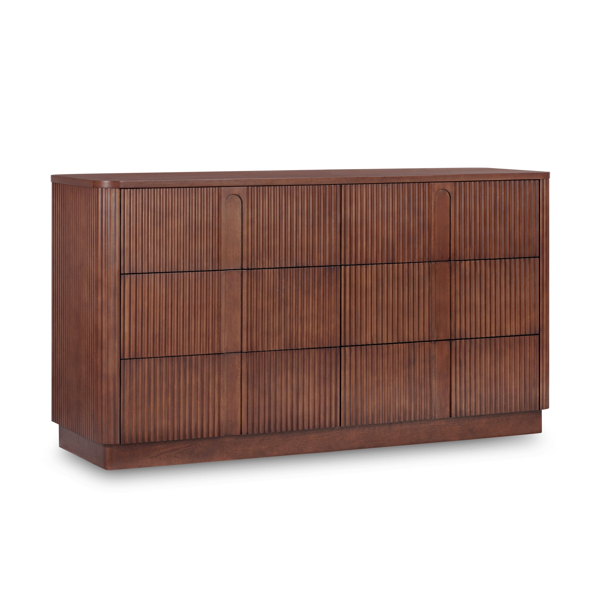 Teamson Home Potomac Modern Boho Solid Wood 6-Drawer Dresser with Deep Storage, Push-to-Open Design & Rounded Edges