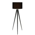 thumbnail image 1 of Teamson Home Romanza 60.23" Postmodern Tripod Floor Lamp with Drum Shade, Matte Black, 1 of 8