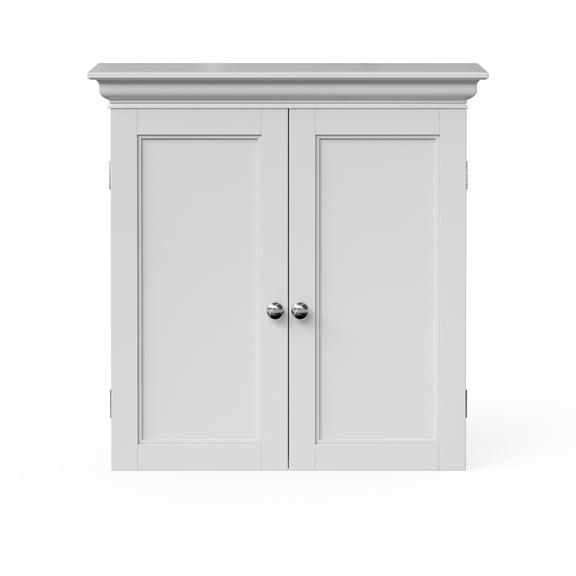 Teamson Home Stratford Removable Two-Door Contemporary Wall Cabinet, White