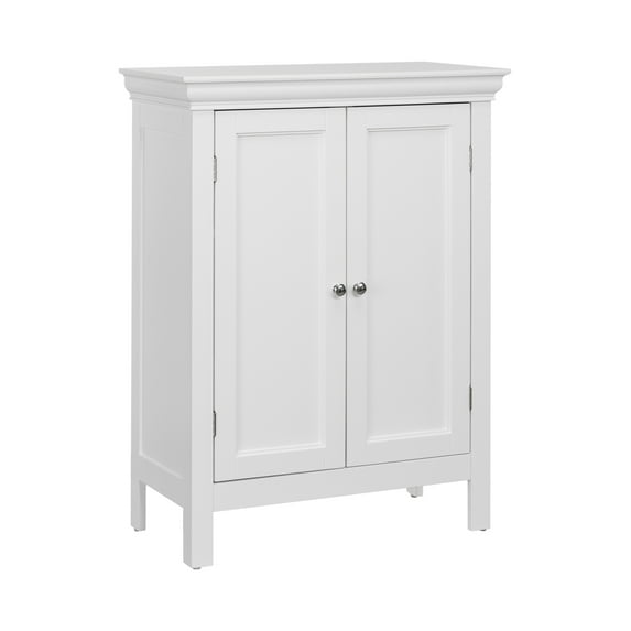 Teamson Home Stratford Wooden Floor Accent Cabinet with 2 Shelves, White
