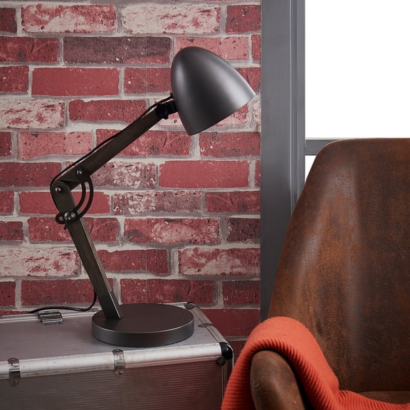 Teamson Home Table Lamp Desk Light Spotlight Gray/Antique Finish Lexi TH-L00003