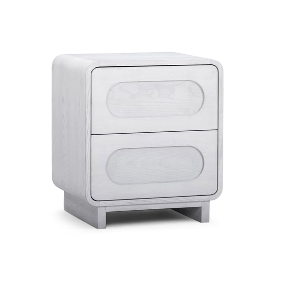 Teamson Home Tenley Compact 2-Drawer Nightstand, Modern Push-Open Bedside Storage Table