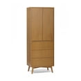 thumbnail image 1 of Teamson Home Tremolo Modern Boho Linen Storage Cabinet with Adjustable Shelves & 3 Drawers, Push-Open Doors with Solid Wood & Fluted Fronts, 1 of 10