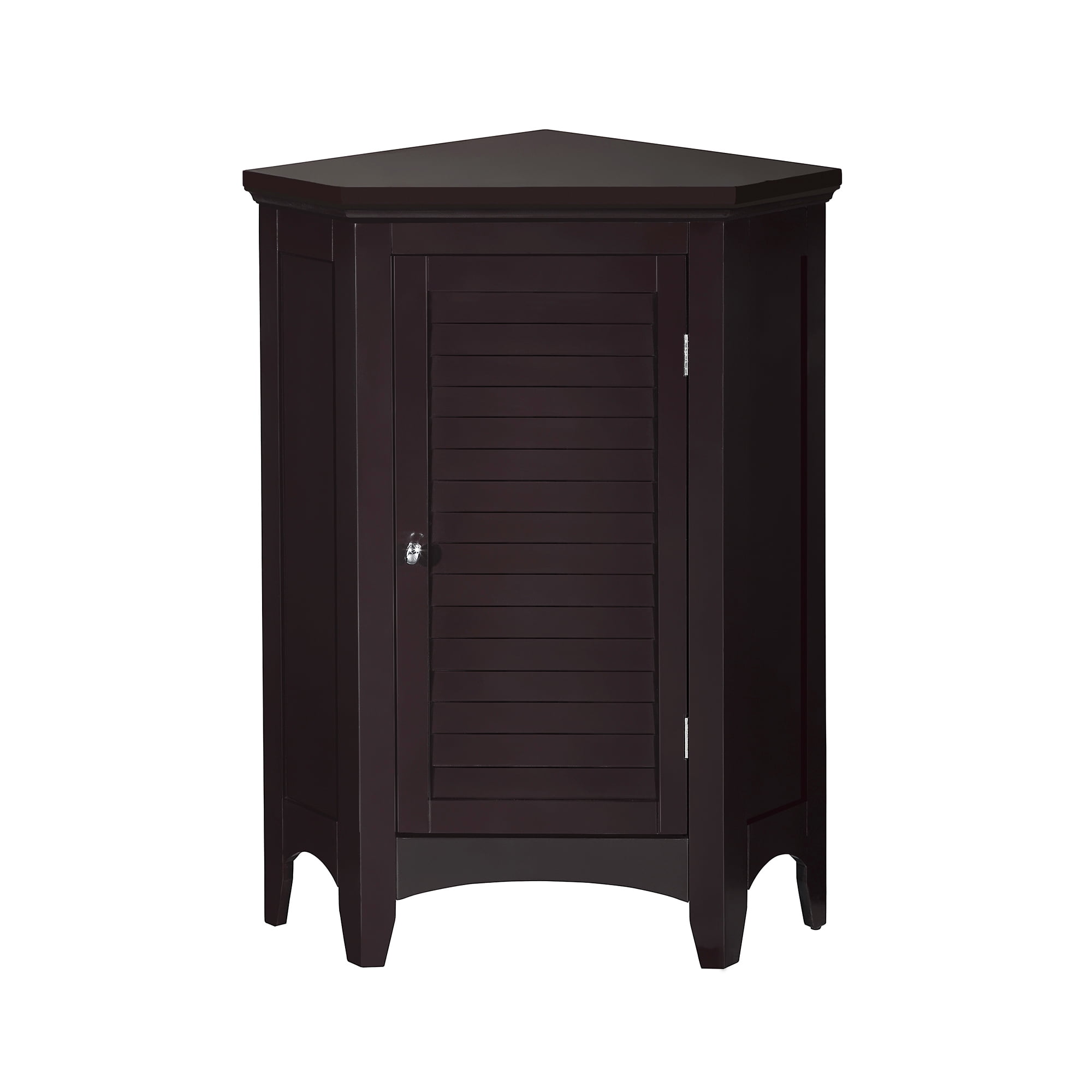 Teamson Home Glancy Freestanding Corner Floor Accent Cabinet with Faux ...