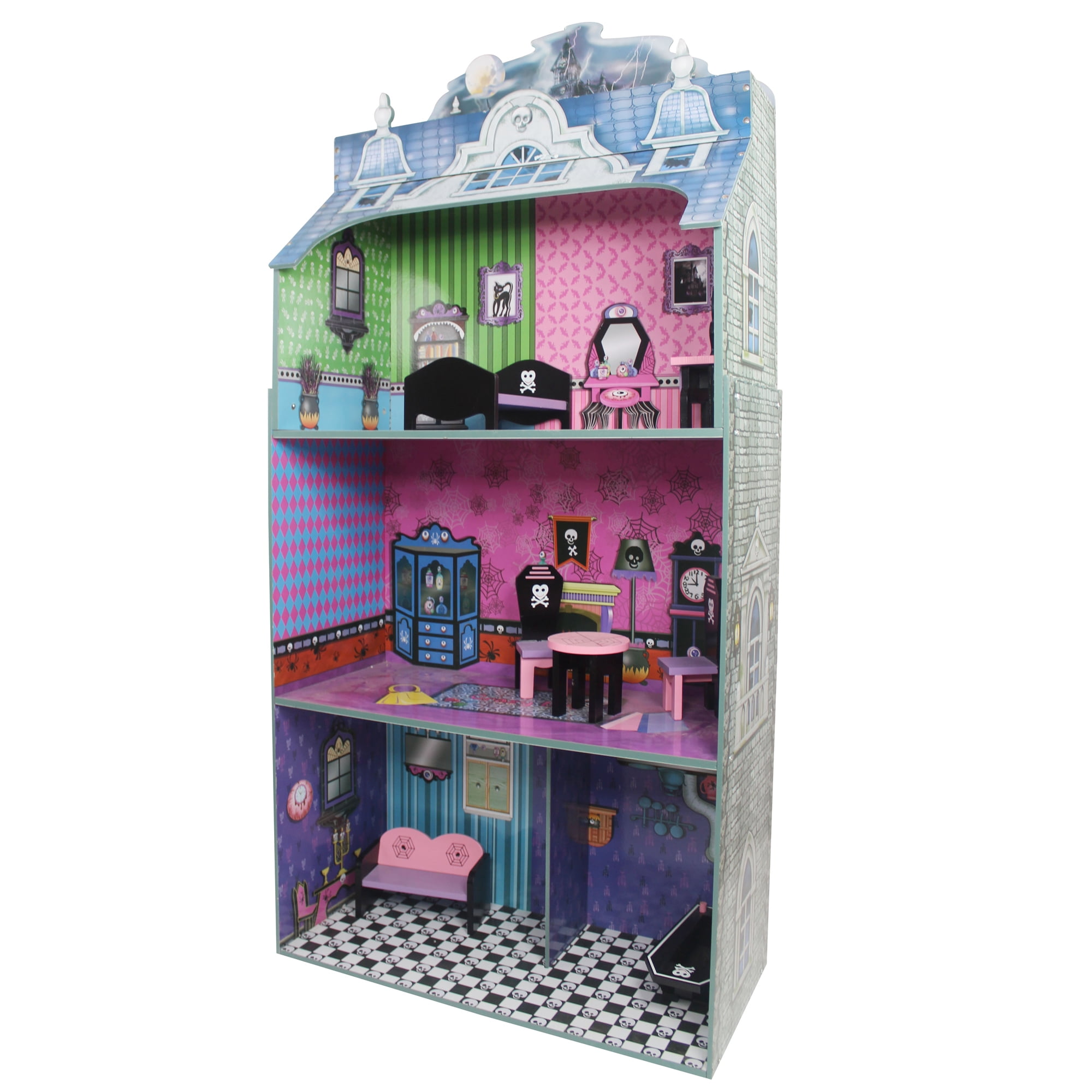 Teamson Kids Dreamland Tiffany 12 in. Doll House in Pink KYD-10922A - The  Home Depot