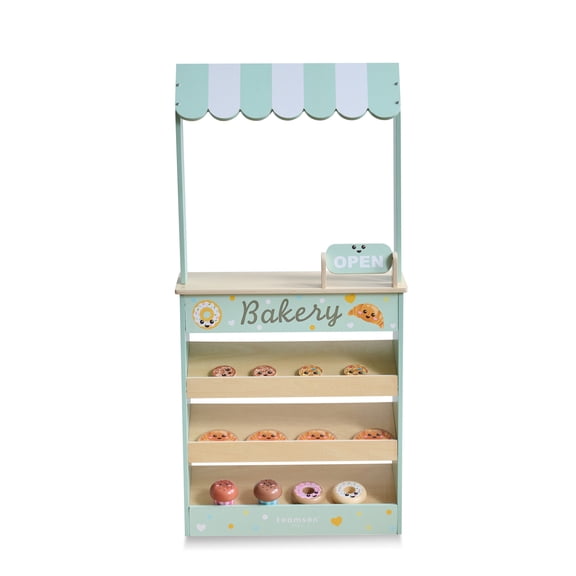 Teamson Kids Jolly Pals Bakery Stand Playset, 12-Pc Pretend Pastry Set