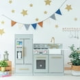 thumbnail image 1 of Teamson Kids Little Chef Charlotte Modern Play Kitchen with Realistic Stove, Sink, Fridge & Accessories, Gray/Gold, 1 of 10