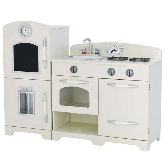 Teamson Kids Little Chef Fairfield Wooden Play Kitchen, Off-White