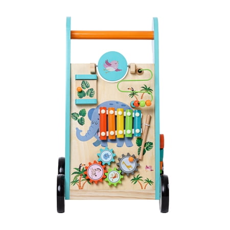 Teamson Kids Preschool Play Lab Safari Animal Toddler Walker & Activity Station
