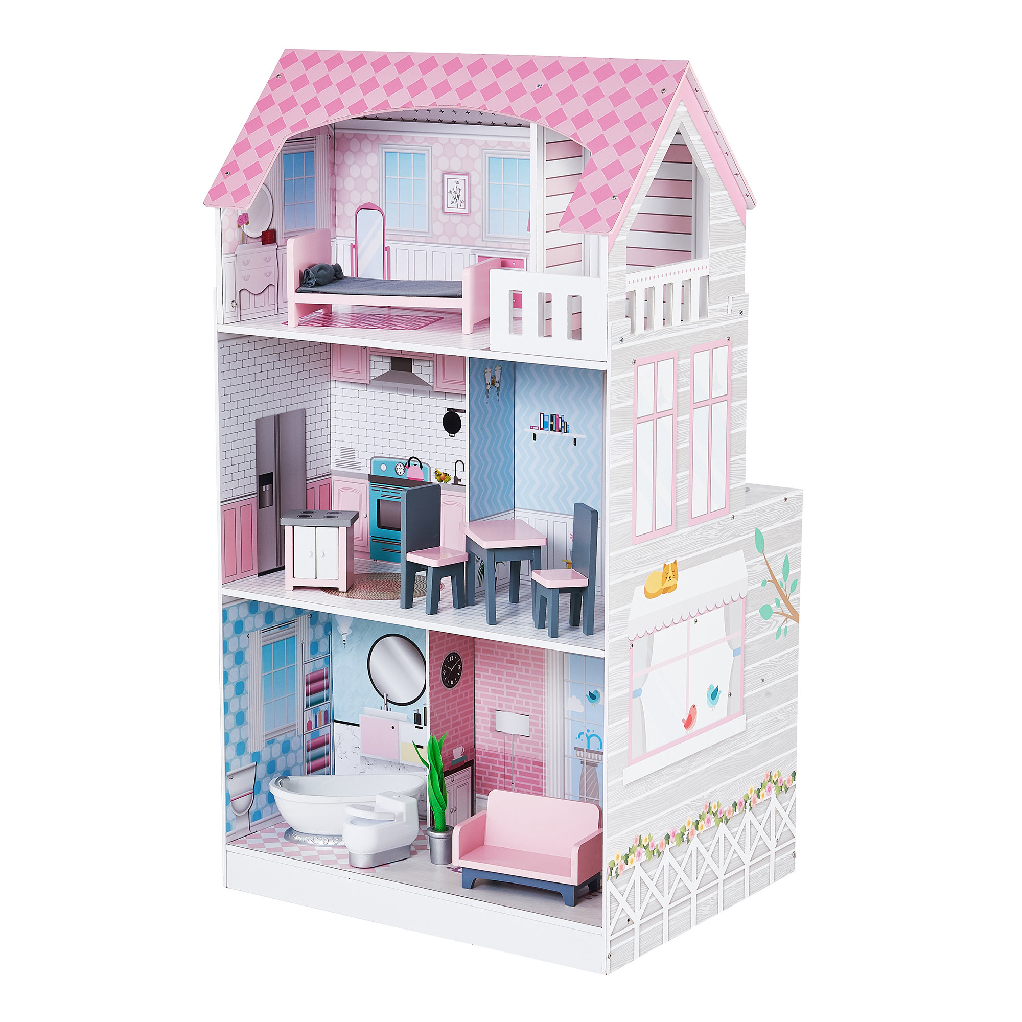 Teamson Kids Wonderland Ariel 2-in-1 Dollhouse/Play Kitchen Set - image 1 of 8