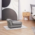 thumbnail image 1 of Teamson Pets Ivan Chaise Lounge Dog Bed with Storage for Pets up to 33 lbs, Gray, 1 of 11