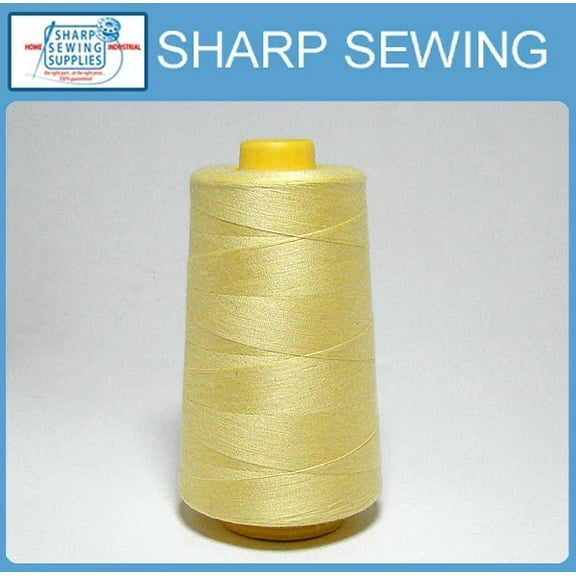 Teamwork 1 SPOOL CREAM 100% SPUN POLYESTER SERGER QUILTING THREAD T27 6000 YARDS #704