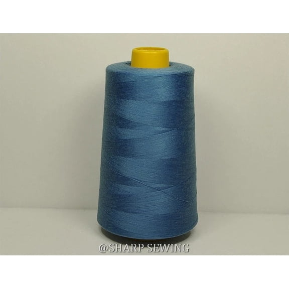 Teamwork 1 SPOOL MID BLUE 100% POLYESTER SERGER QUILTING THREAD T27 6000 YARDS #672