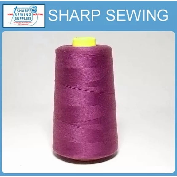 Teamwork 1 SPOOL PURPLE 100% SPUN POLYESTER SERGER QUILTING THREAD T27 6000 YARDS #641