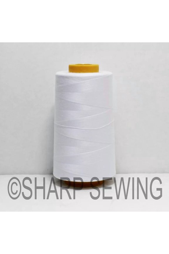 1 SPOOL WHITE SPUN POLYESTER - QUILTING SERGER SEWING THREAD 6000 YARDS T27 #651