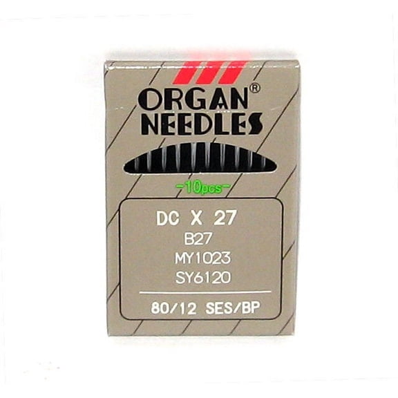 Teamwork 10 ORGAN  B-27 SIZE#12/80 OVERLOCK SERGER BALLPOINT NEEDLES DCX27