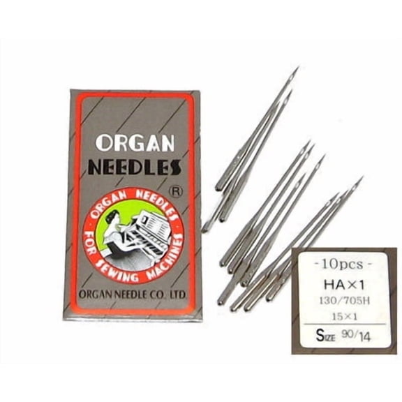 Teamwork 10 Organ #14 15X1SP HAX1SP Stretch Elastic Home Sewing Machine Needle Flat Shank