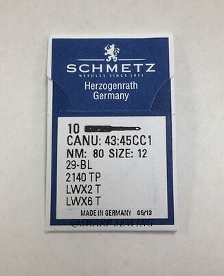 Teamwork 10 SCHMETZ  29-49 LWX6T SIZE#12 CURVED BLINDSTITCH NEEDLES(10 NDLS PER PACK)