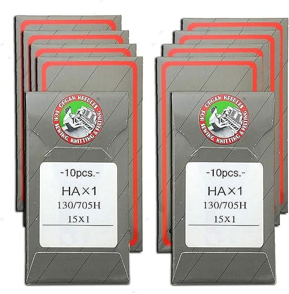 Teamwork 100 ORGAN Flat Shank 15X1 HAX1 Home Sewing Machine Needles - Brother Singer