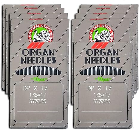 Teamwork 100 ORGAN Industrial Sewing Machine Needles DPX17 135X17 for Walking foot & more (Size 10 (metric 70)