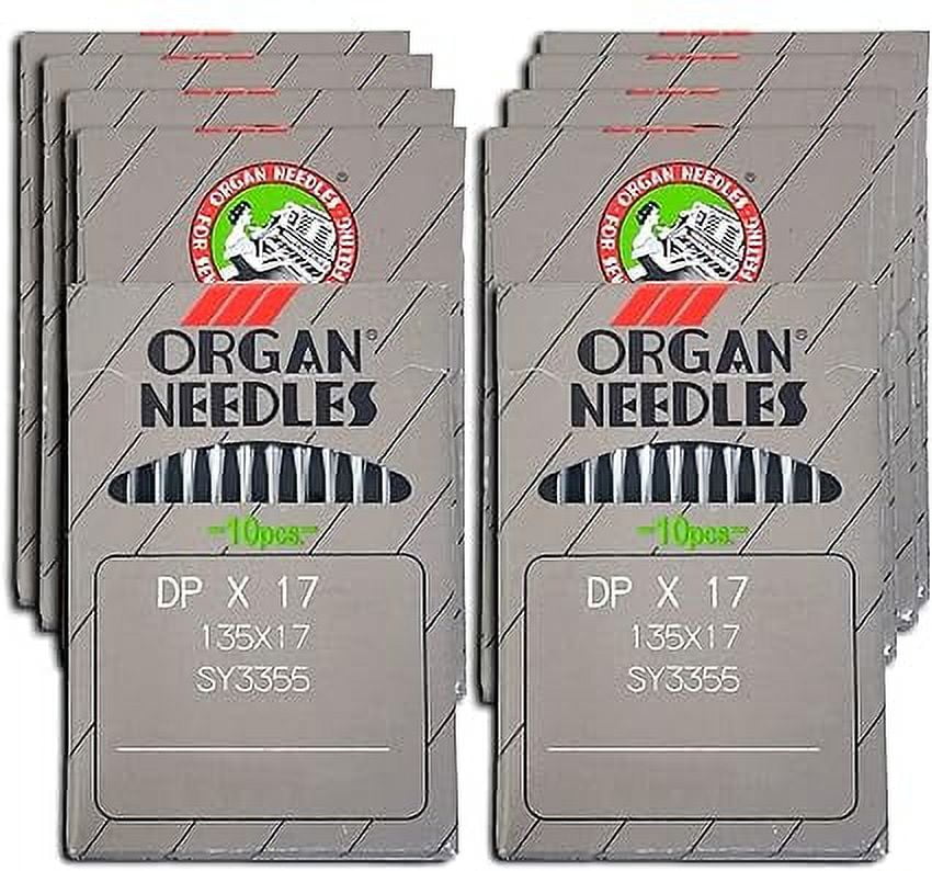 Teamwork 100 ORGAN Industrial Sewing Machine Needles DPX17 135X17 for Walking foot & more (Size 20 (metric 125)